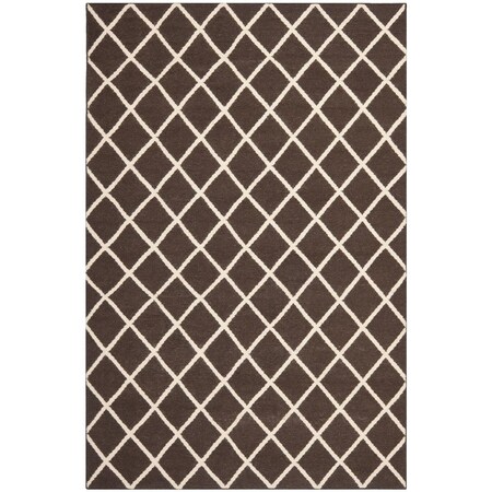 Safavieh Dhurries Hand Woven Flat Weave Rectangle Area Rug Brown & Ivory - 3 x 5 ft. DHU565C-3